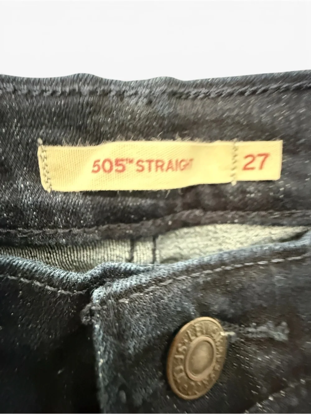 Levi's Dark Wash Size 27x30 505 Straight Jeans